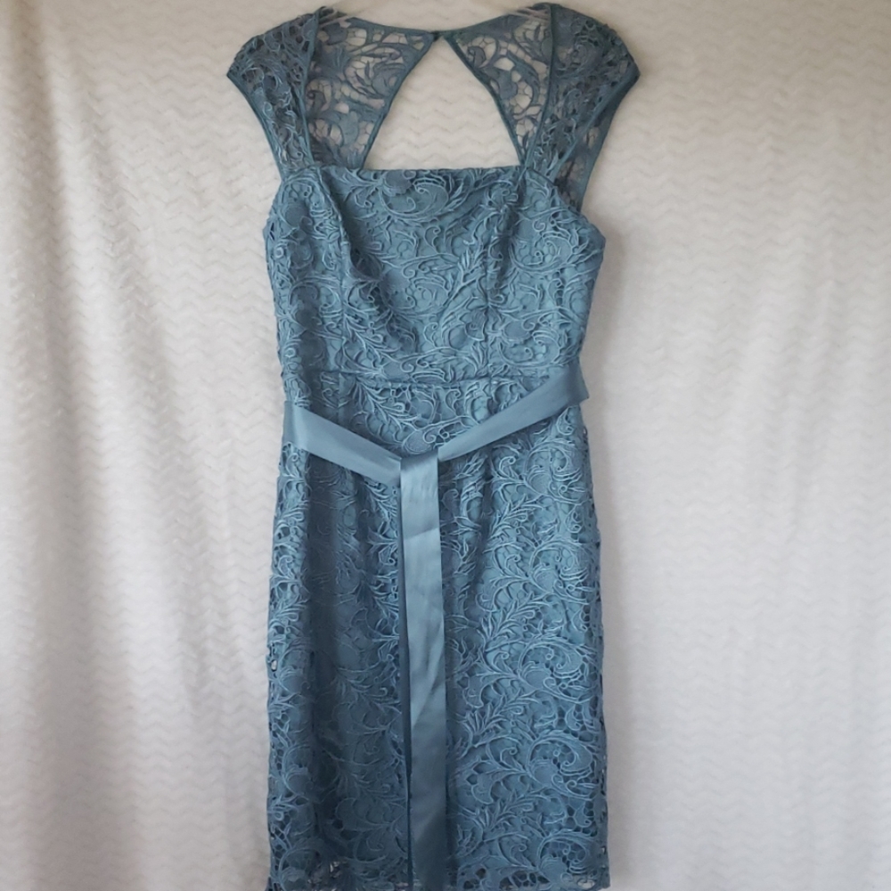Adrianna Pappel Teal colored lace dress